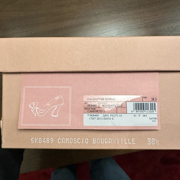 MIU MIU suede pumps | mid heel | hot pink | bow detail | with box and dust bag - Picture 6 of 7